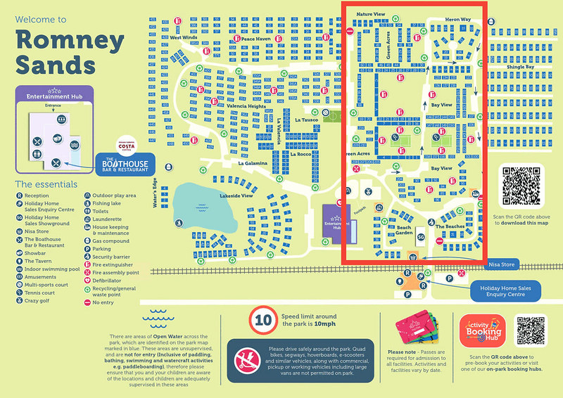 Modern map of Romney Sands (previously known as Littlestone Holiday Camp