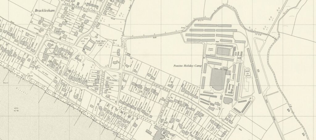 1960s map of Pontins Bracklesham Bay