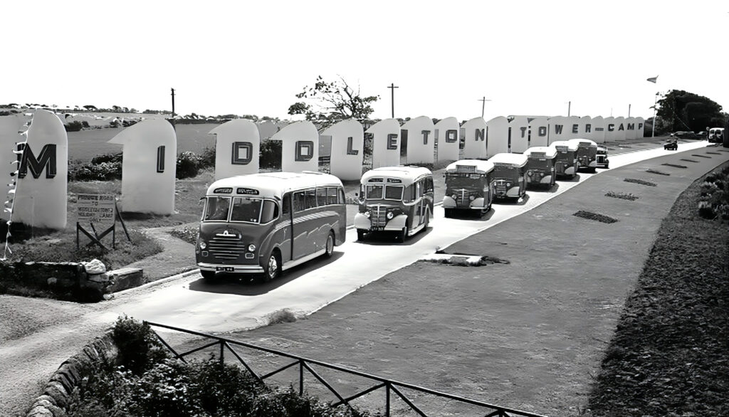 Vintage postcard of Middleton Tower Holiday Camp