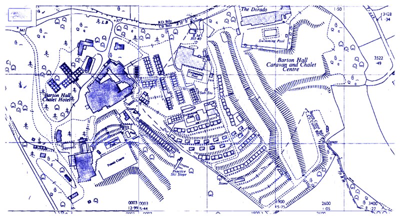 1960s map of Barton Hall, Torquay