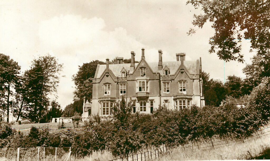 vintage postcard of Barton Hall in Torquay