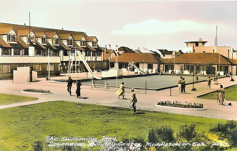 Vintage postcard showing the Southdean Hotel in Middleton on Sea