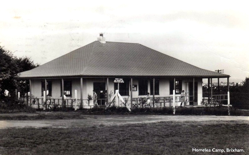 Vintage postcard of Homelea Holiday Camp, Brixham