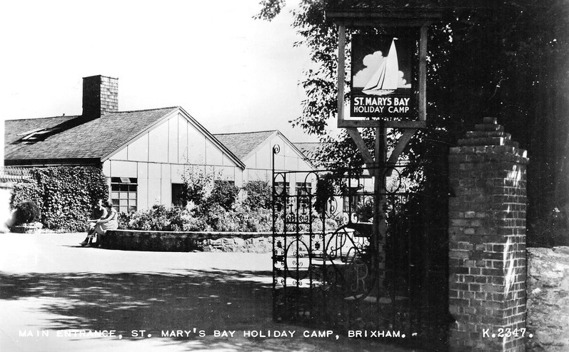 Vintage postcard of St Mary's Bay Holiday Camp, Brixham