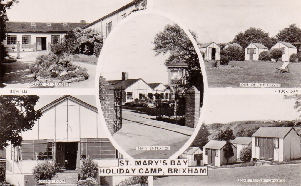 Vintage postcard of St Mary's Bay Holiday Camp, Brixham