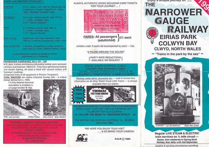 The Narrower Gauge Railway, Eirias Park, Colwyn Bay