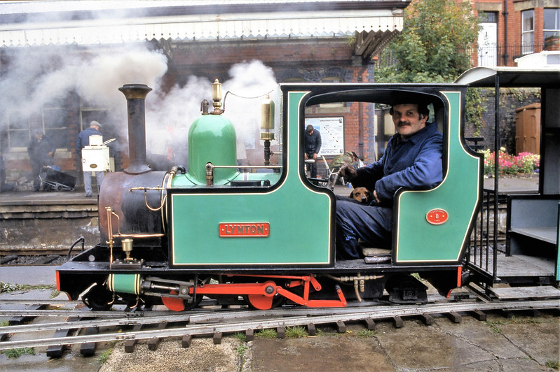 The Narrower Gauge Railway at the Llangollen Railway 1987 showing owner Rich Morris and dog