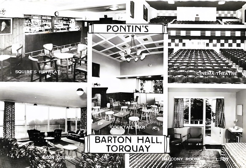 1950s postcard of Barton Hall in Torquay