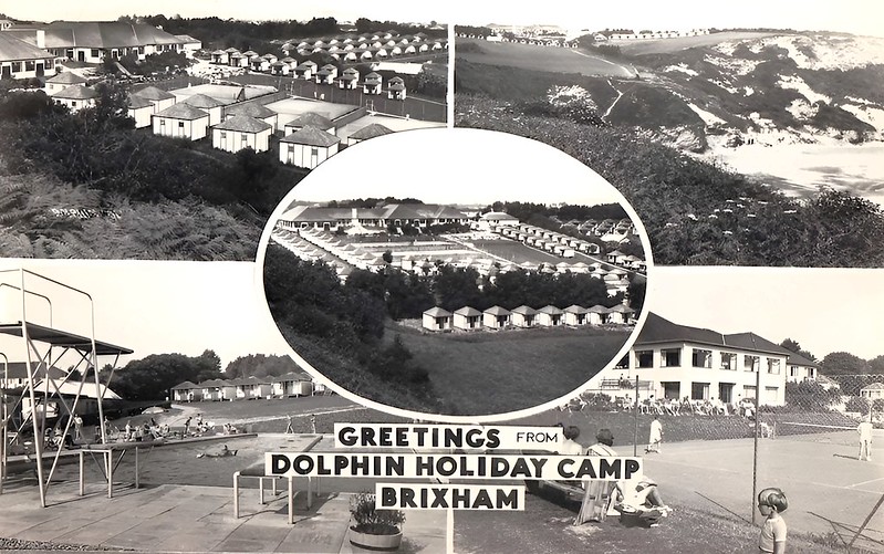 Vintage postcard of Dolphin Holiday Camp, Brixham