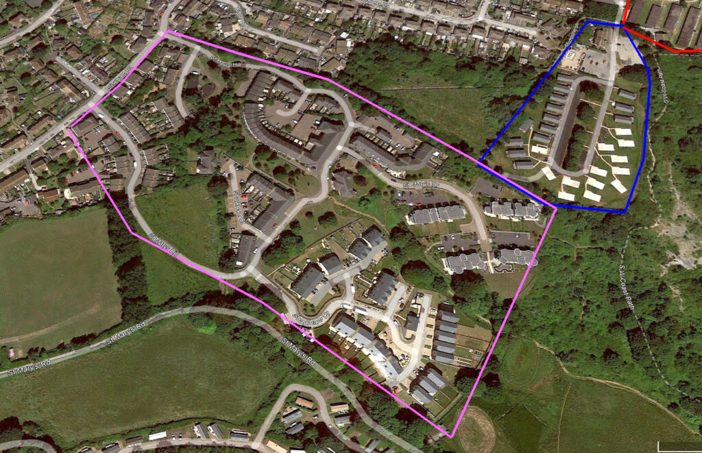 Map of Homelea and Dolphin holiday camps, Brixham