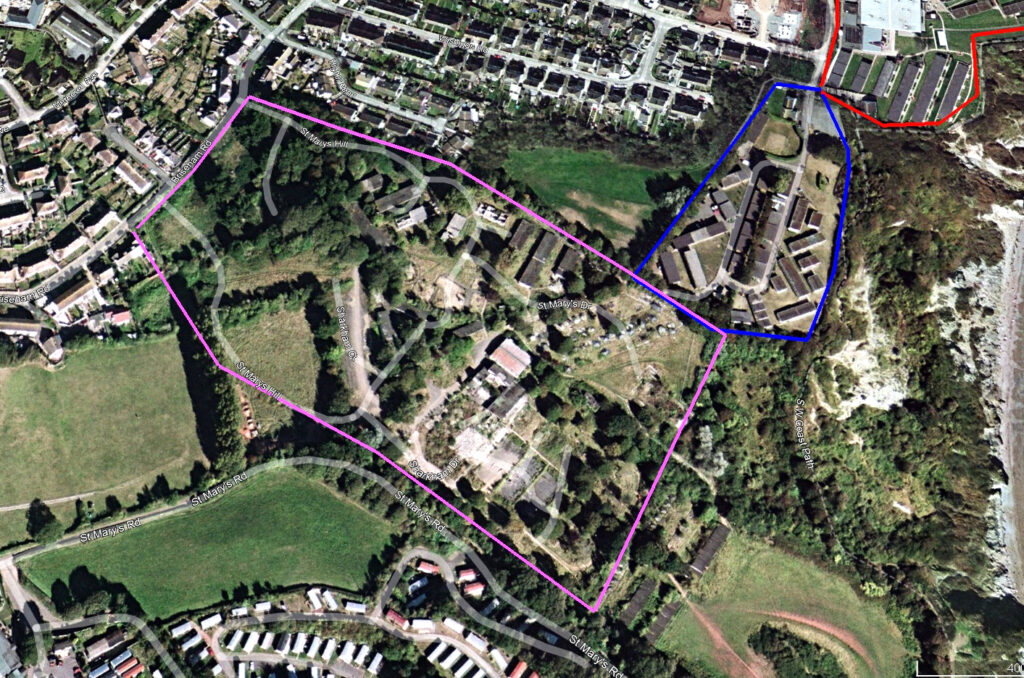 Map of Homelea and Dolphin holiday camps, Brixham