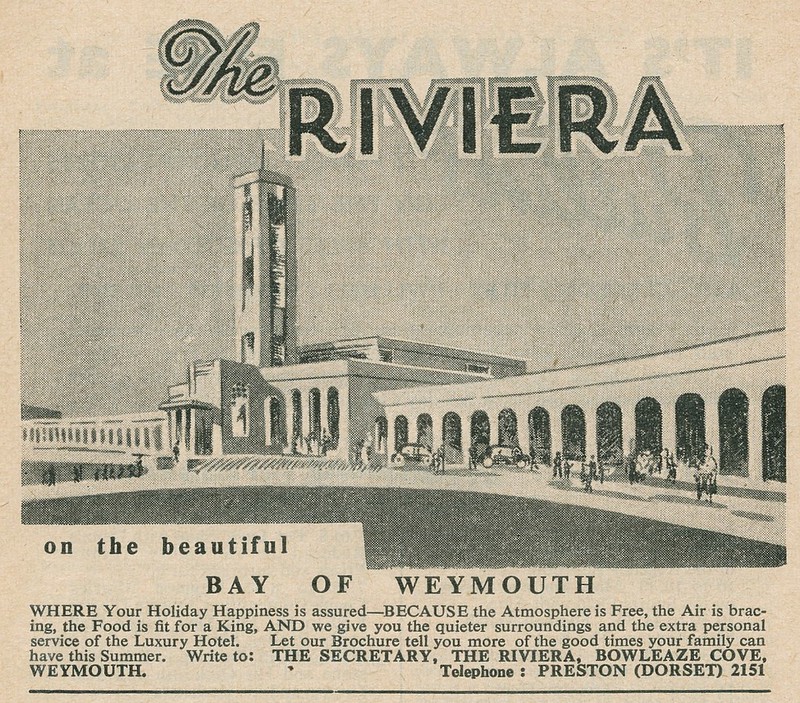 Riviera Hotel Weymouth 1955 advert