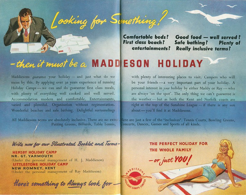 Maddieson holiday advert 1955