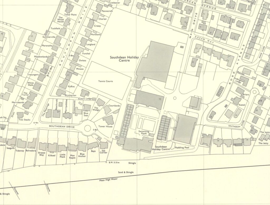 1960s map of Southdean Holiday Centre